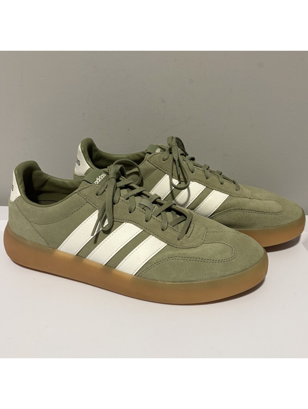 adidas Barreda Decode Mens 12 Suede Sage Green Mint Sneakers Shoes IH1454